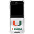 University of Miami White Jersey Galaxy Z Flip6 Clear Case